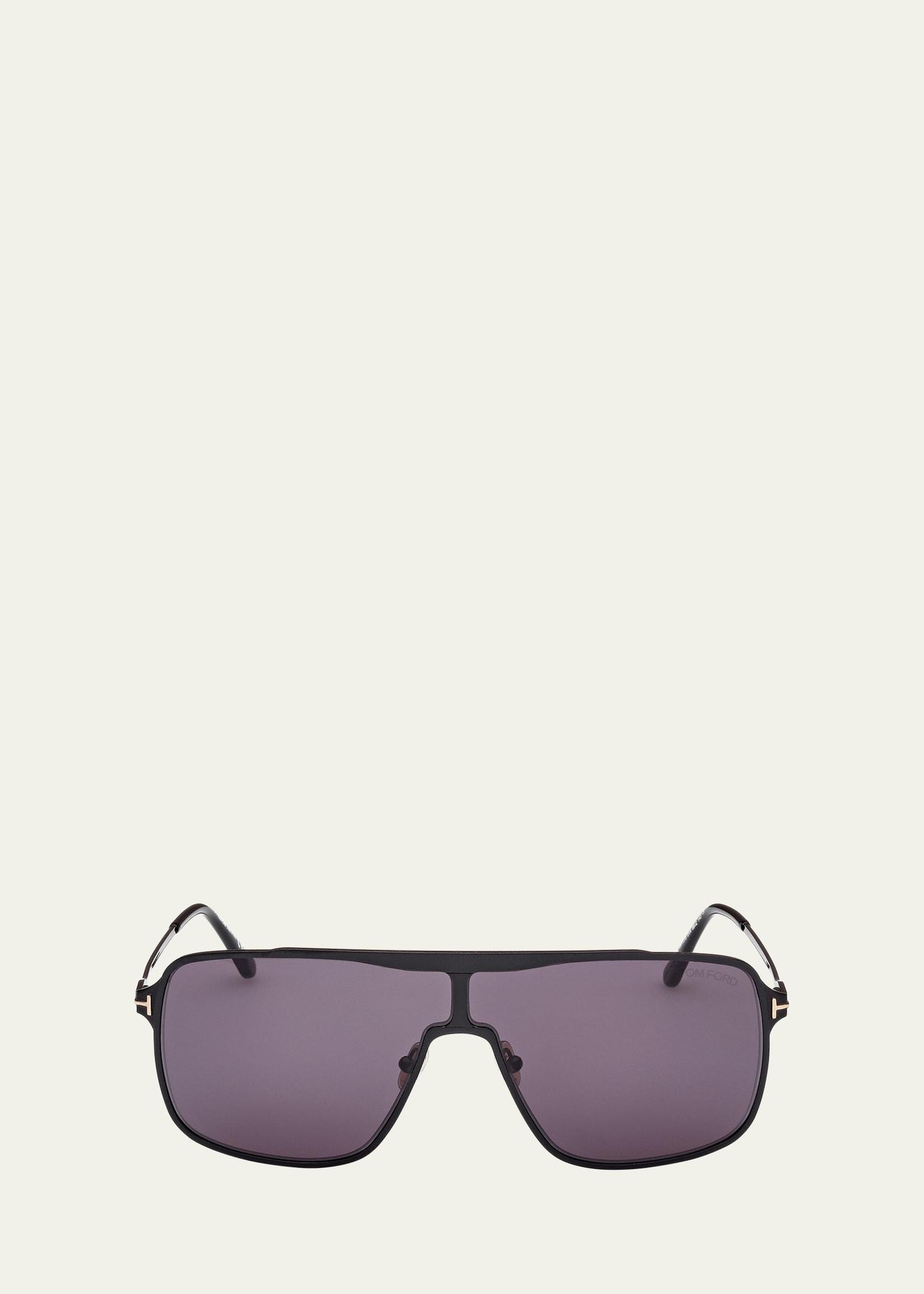 zappa metal and acetate aviator sunglasses