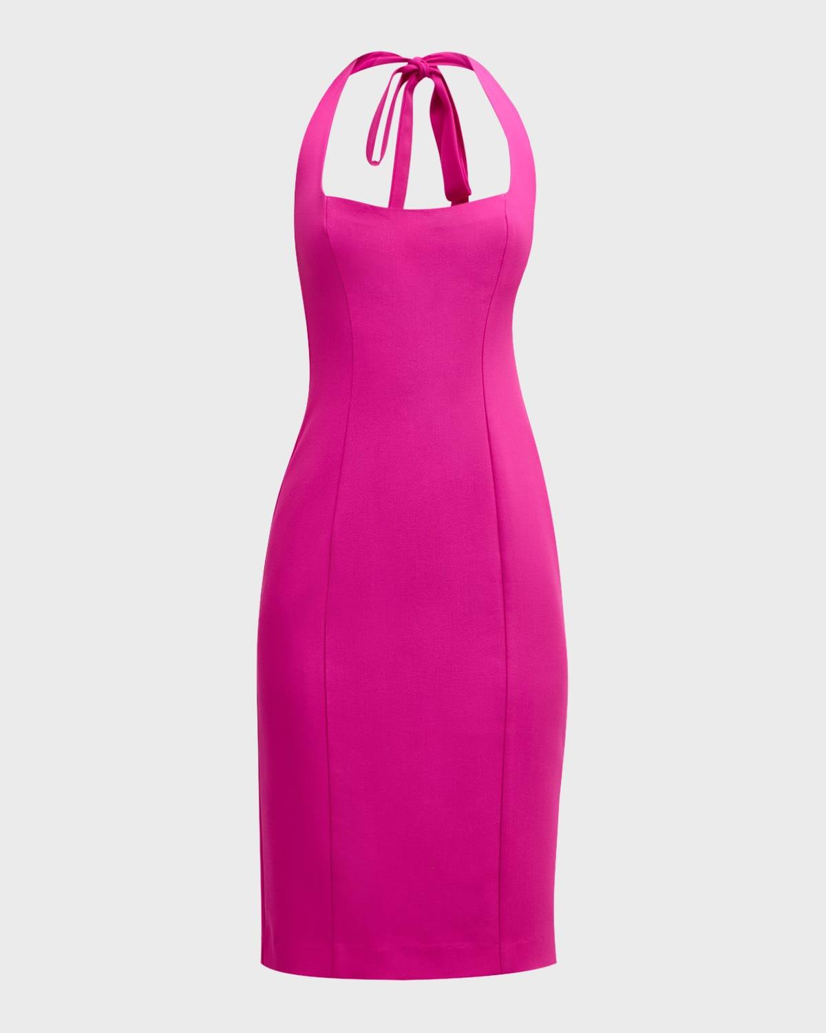 zarela knee-length halter sheath dress
