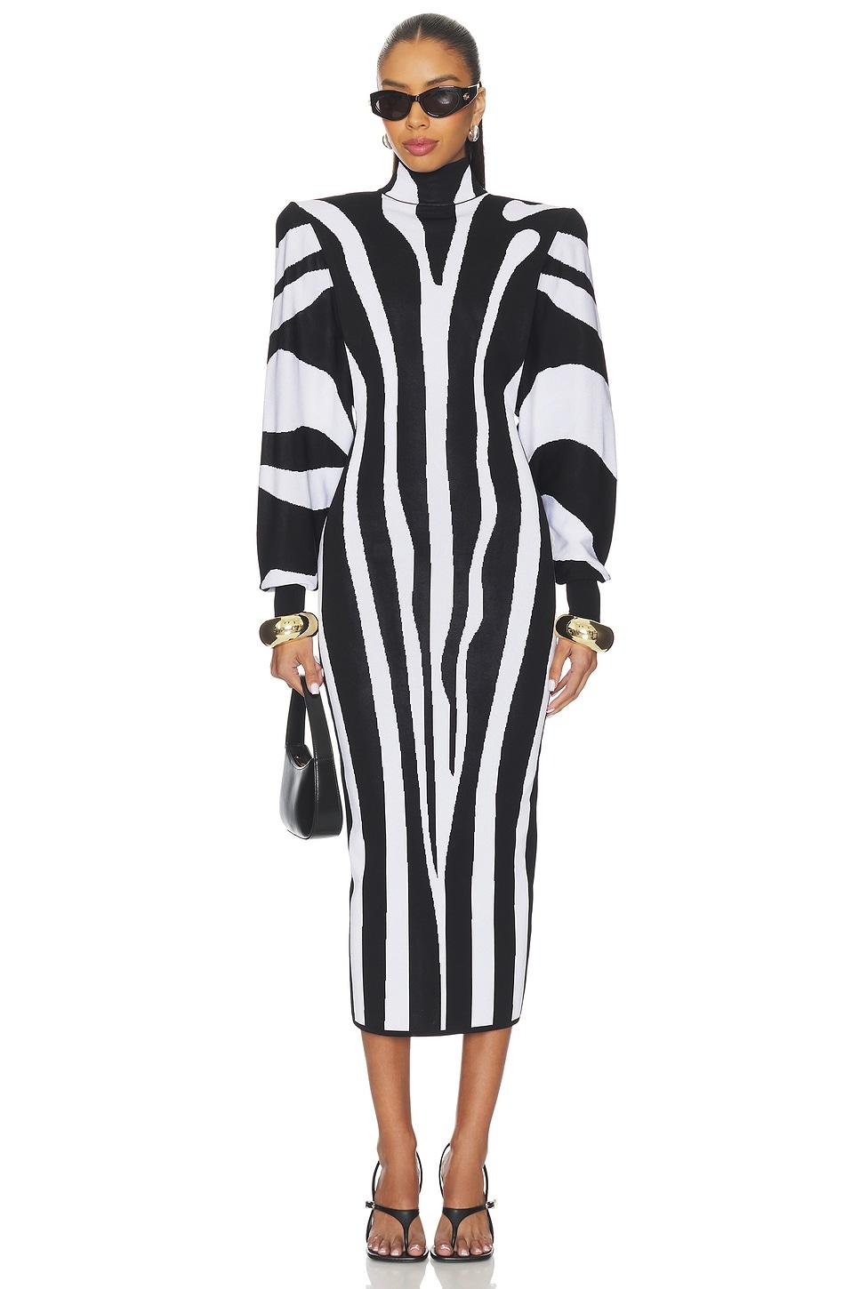 zebra batwing dress