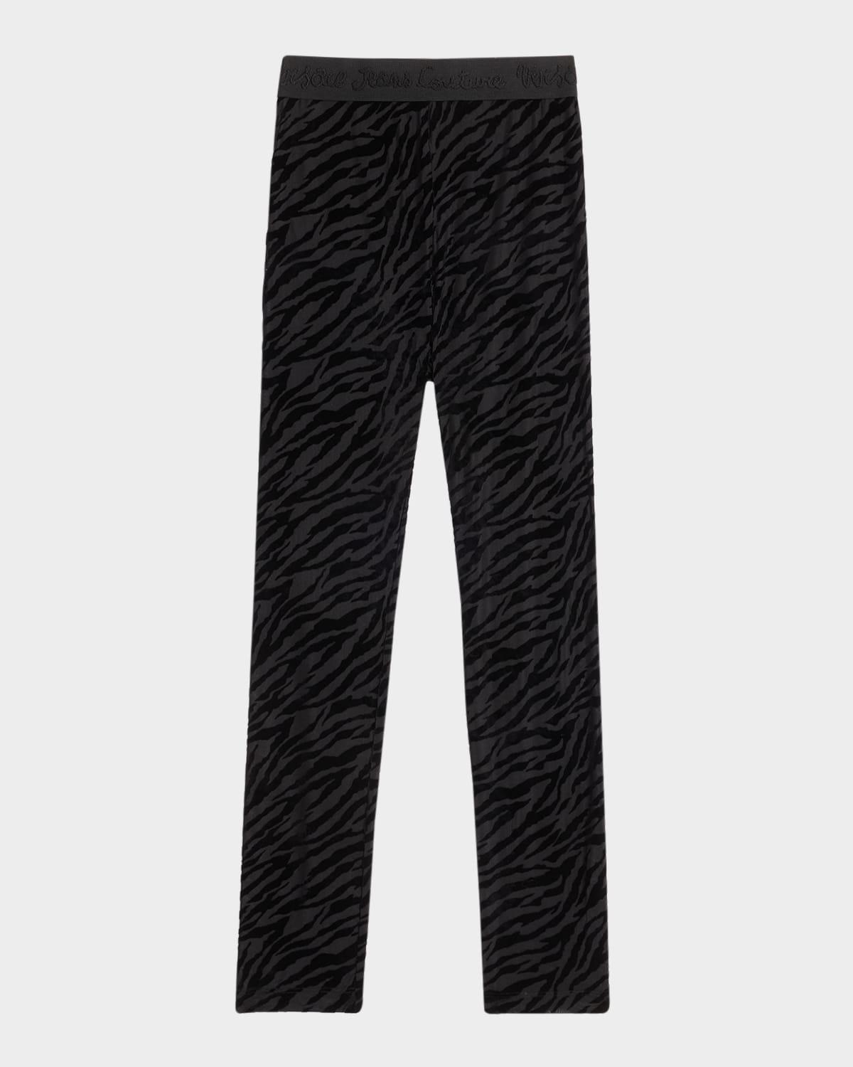 zebra burnout leggings