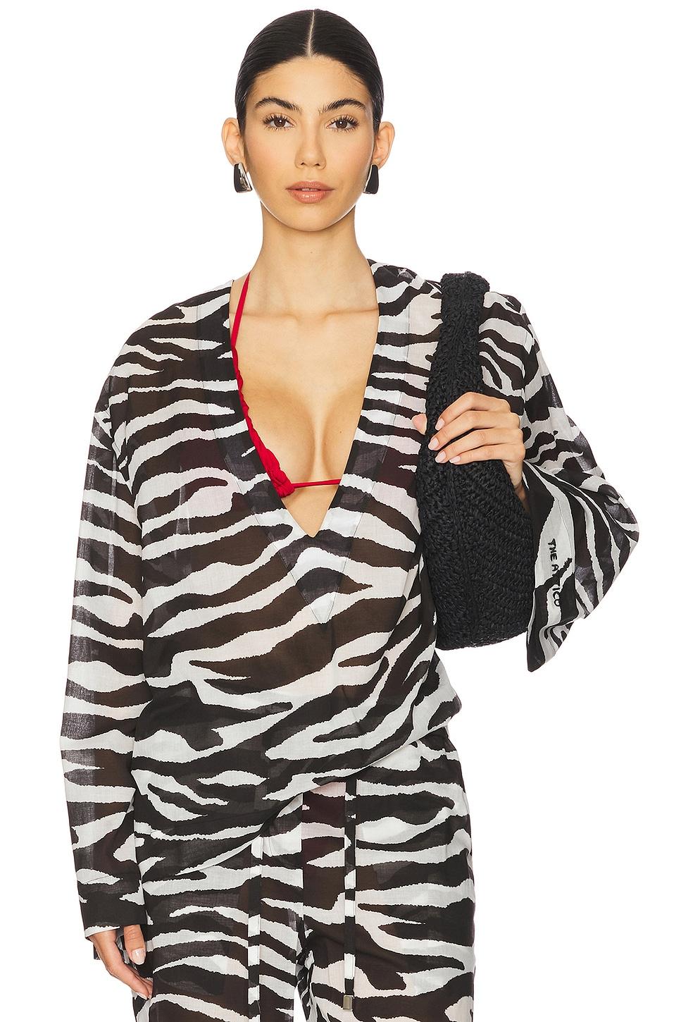 zebra printed top