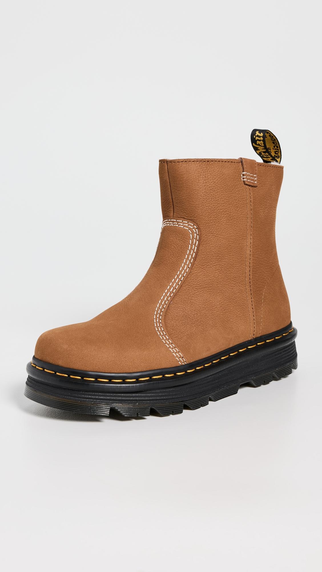 zebzag rigger slip on nubuck boots