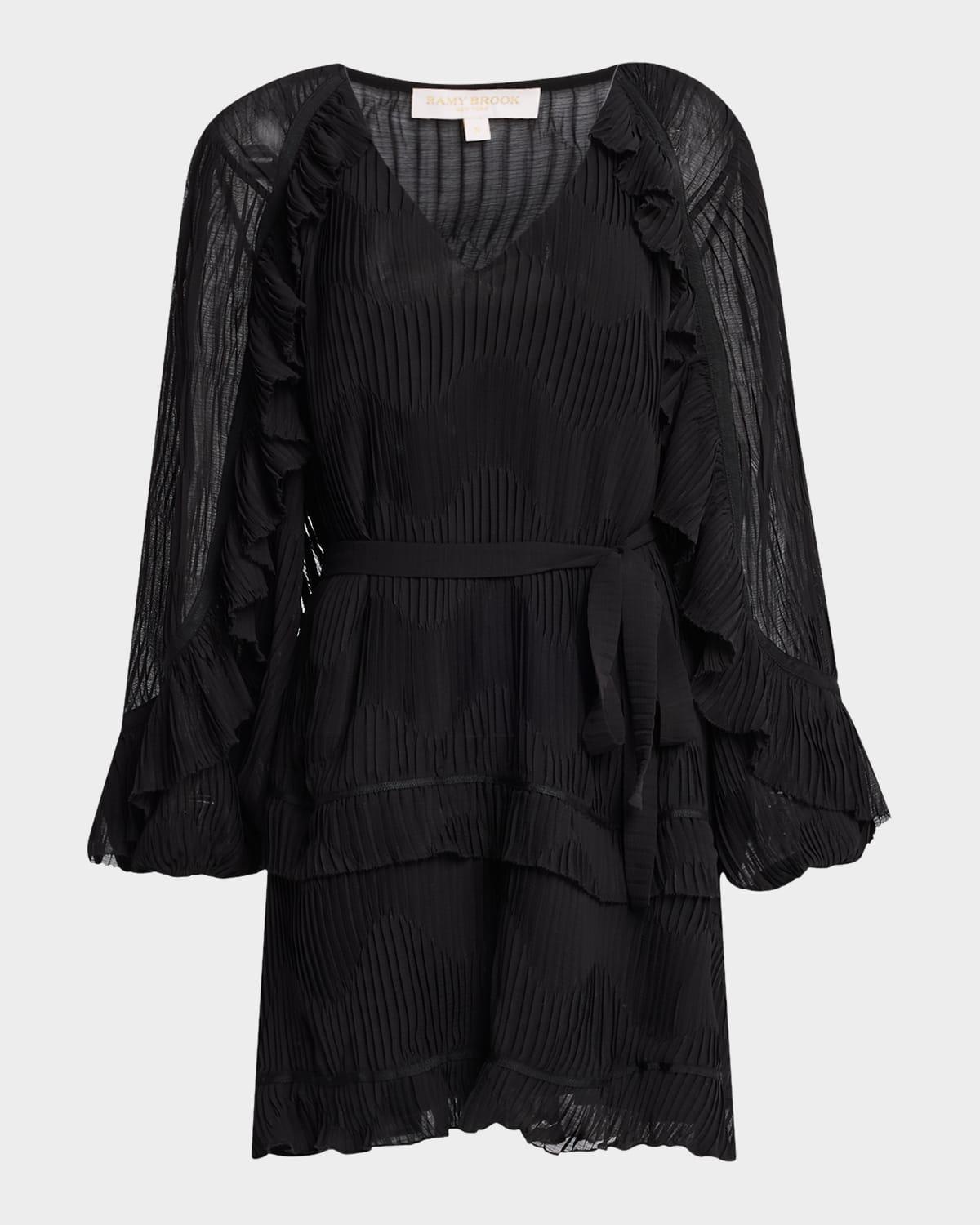 zelda pleated mini dress