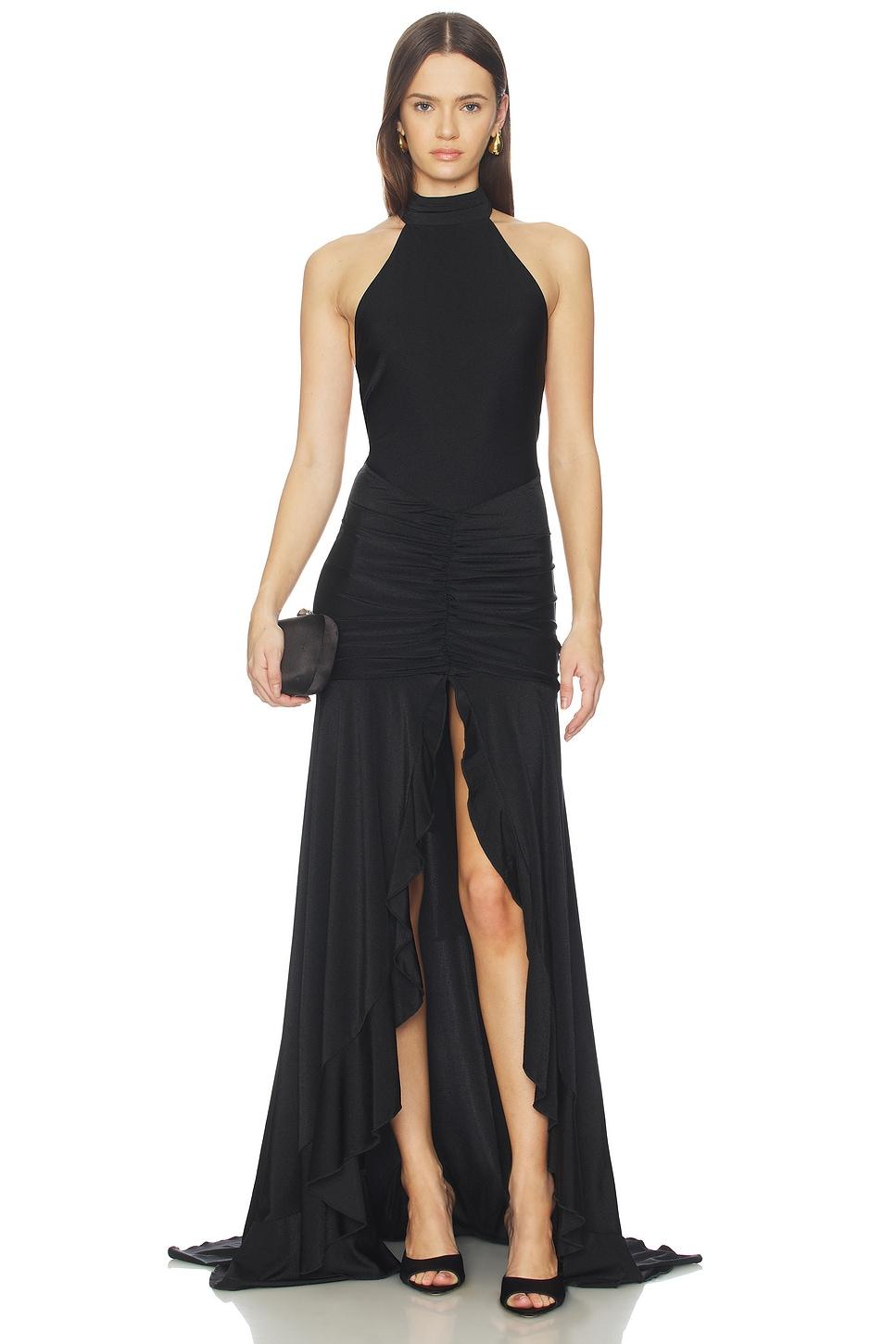 zelma high neck maxi dress