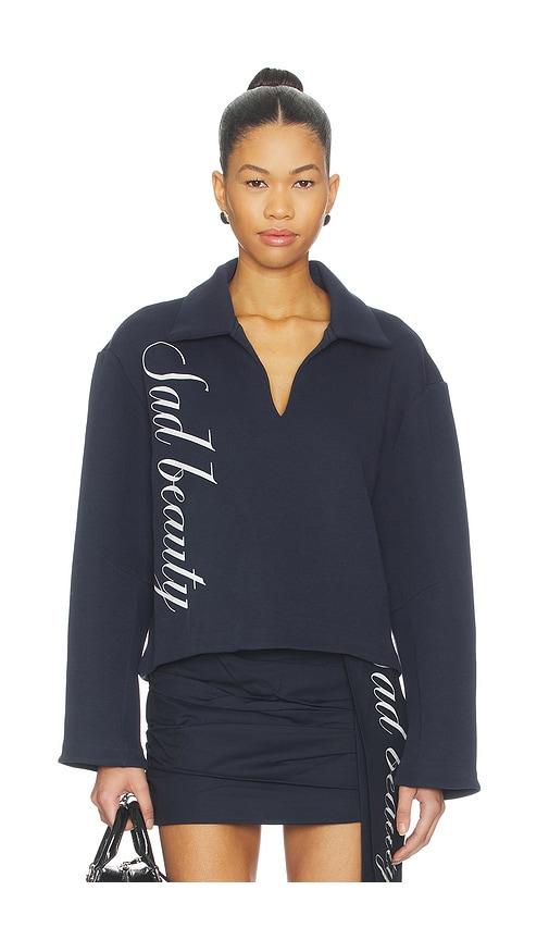 zemeta sad beauty oversize pullover in navy.