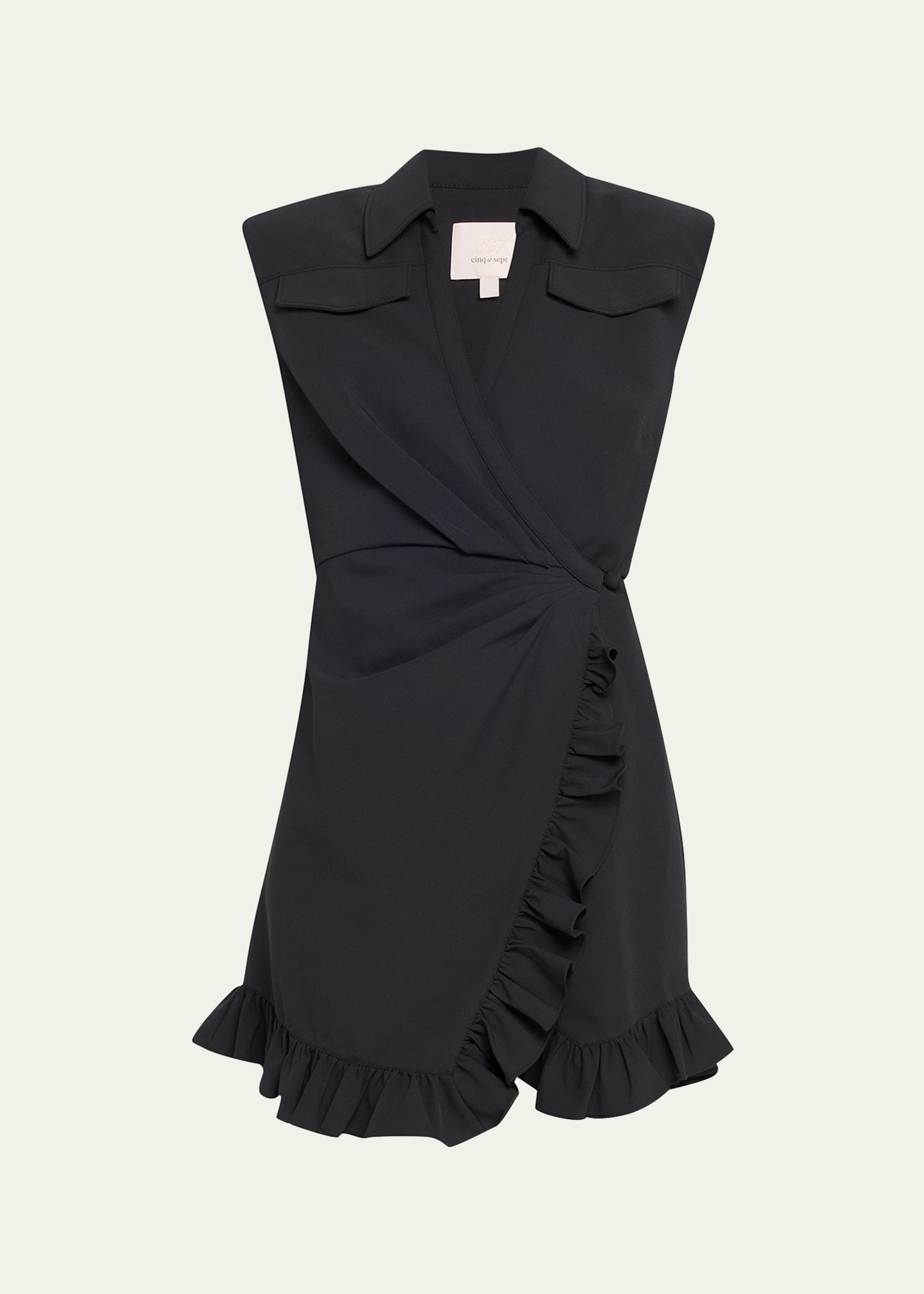 zenni sleeveless mini shirtdress