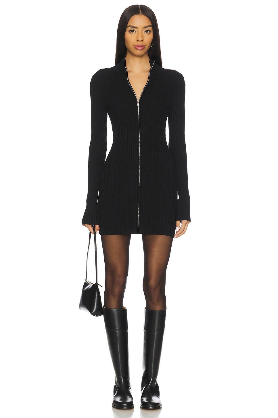 zenni zip front mini dress
