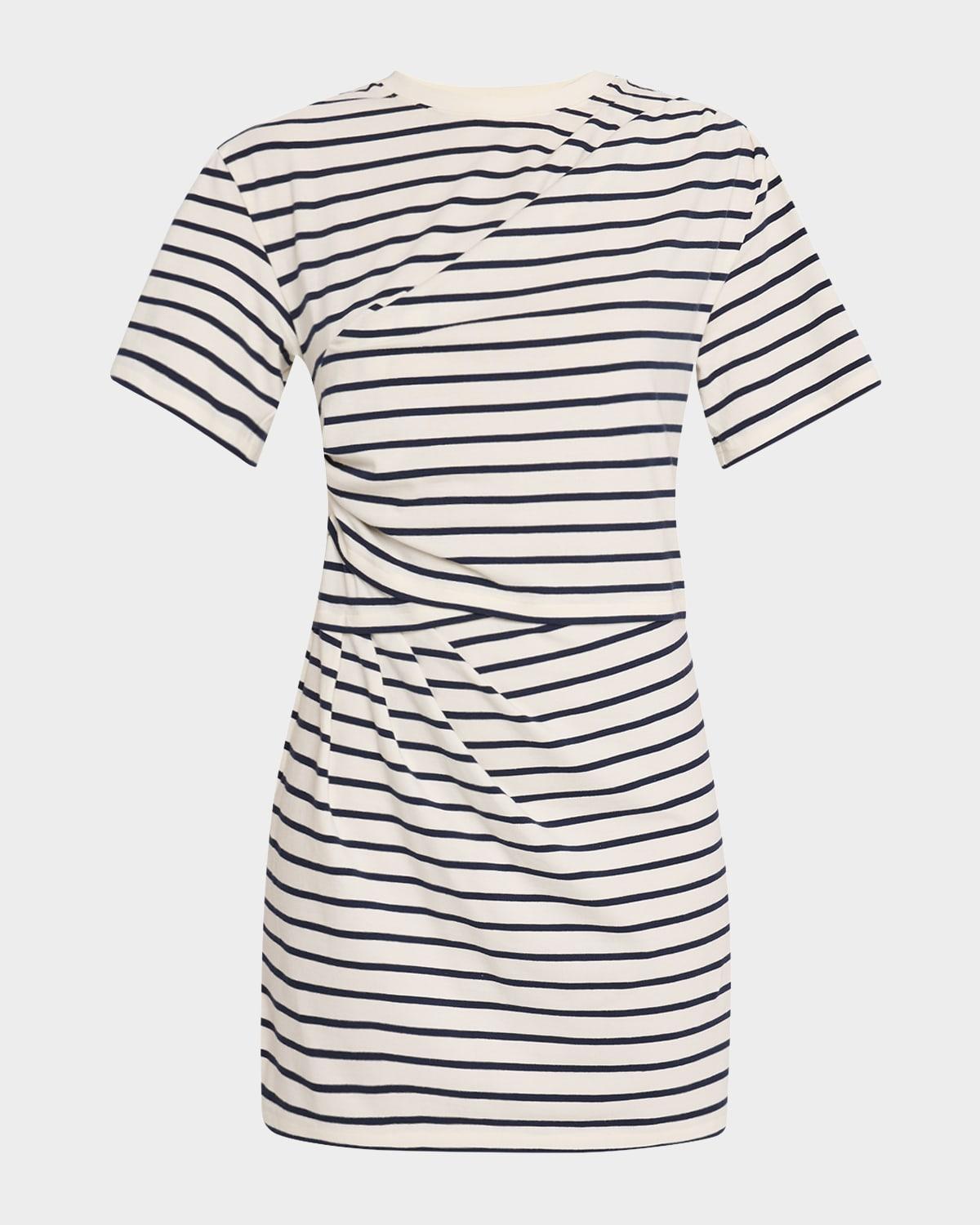 zeus draped short-sleeve t-shirt dress