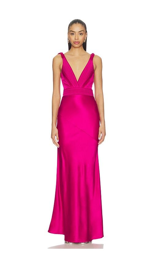 zhivago beloved gown in fuchsia.