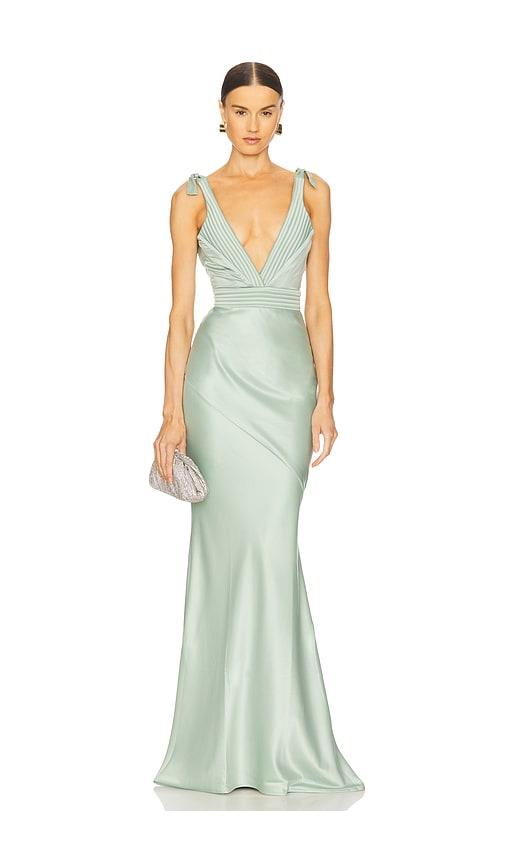 zhivago beloved gown in sage.