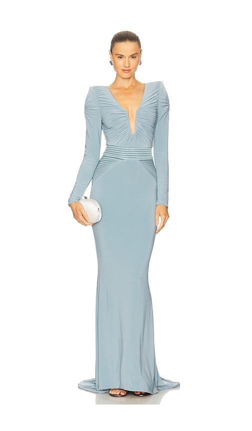 zhivago bloom gown in baby blue.