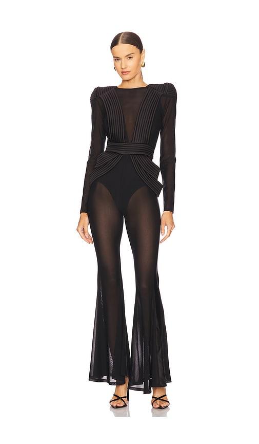 zhivago empty streets jumpsuit in black.