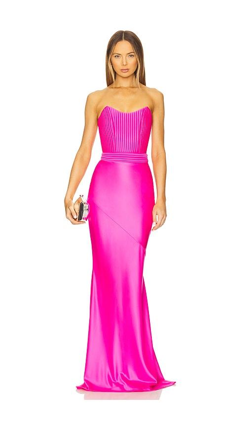 zhivago germaine gown in fuchsia.