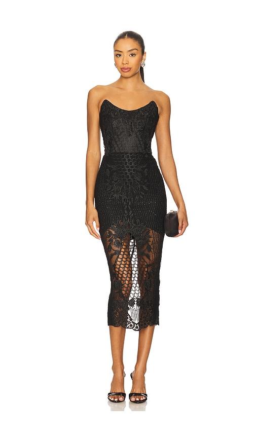 zhivago imprint dress in black.