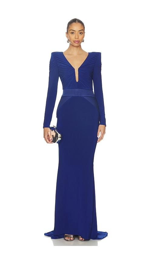 zhivago the bloom gown in blue.