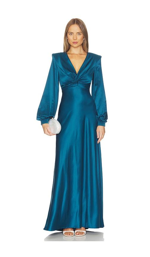 zhivago the fading hour gown in teal.