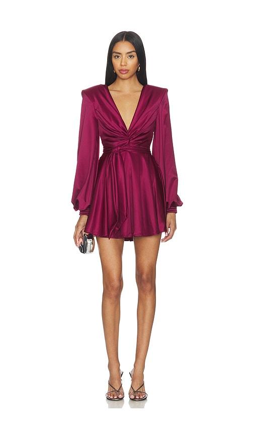 zhivago the fading hour mini dress in burgundy.