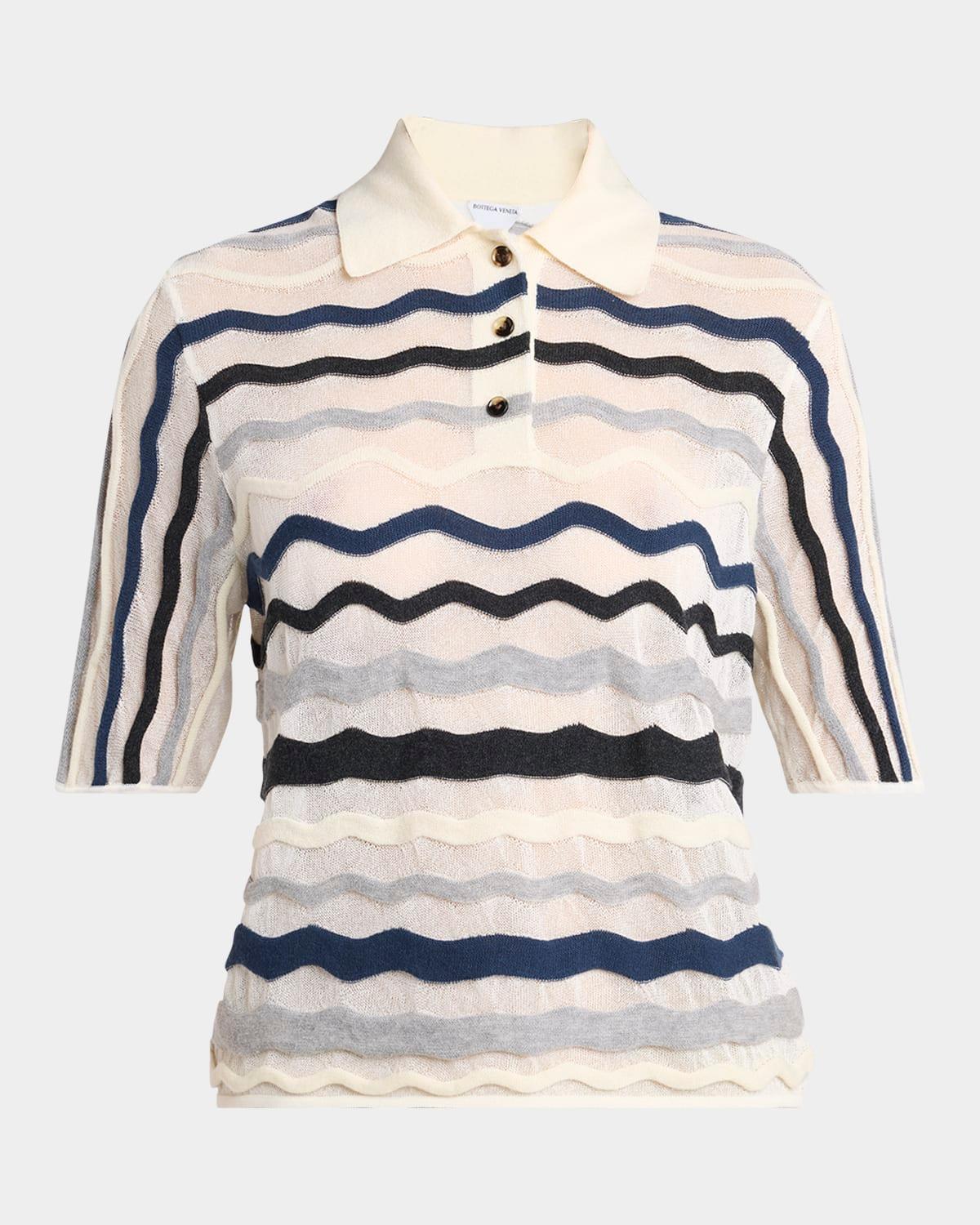 zigzag striped knitwear top