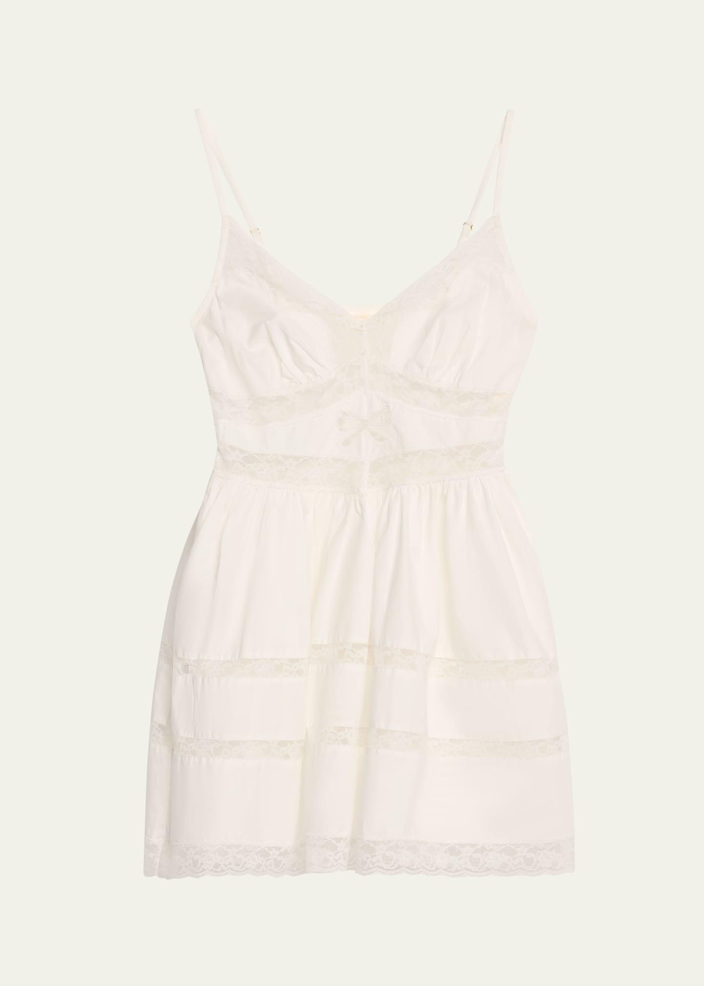 zima lace-trim mini dress