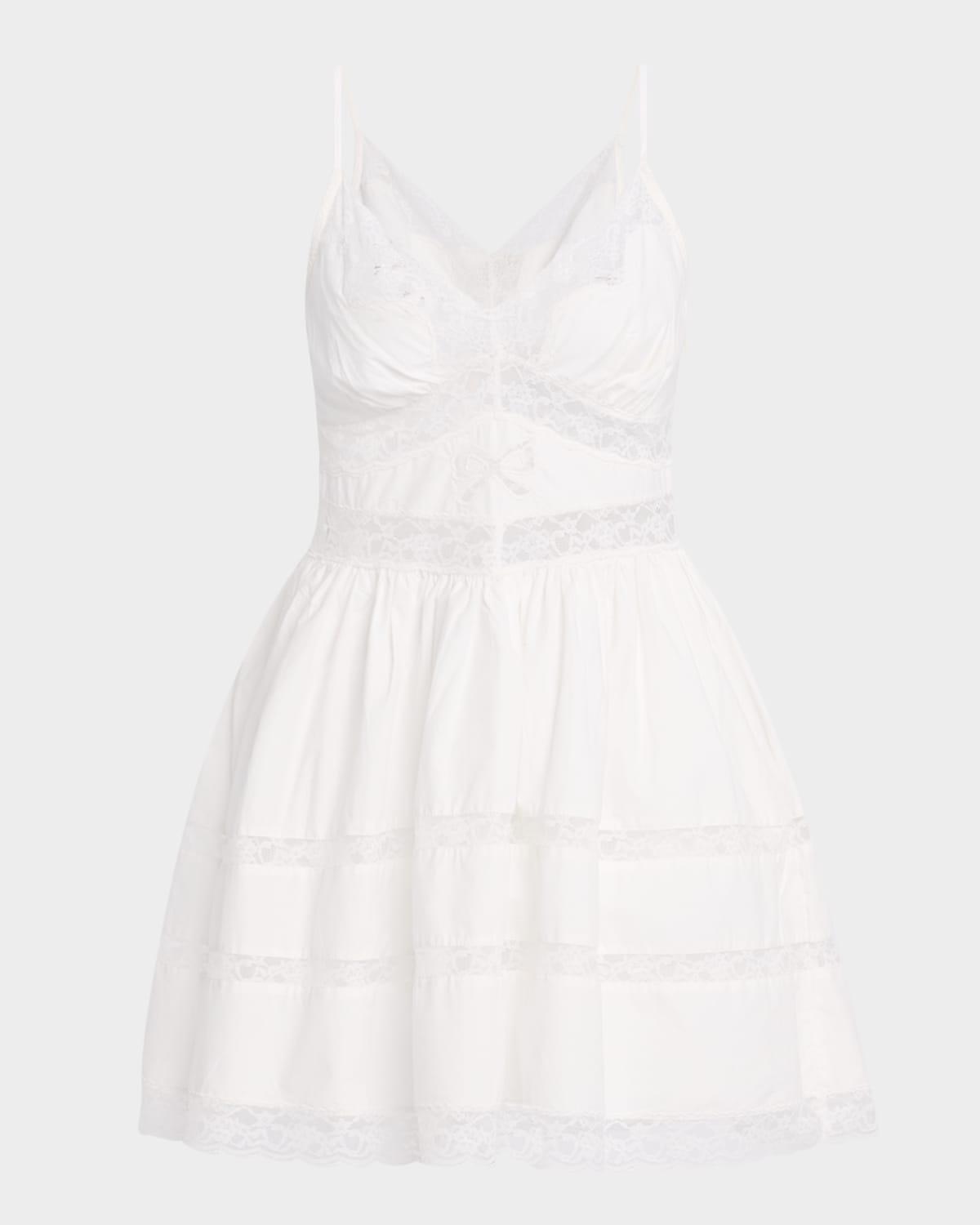 zima lace-trim mini dress