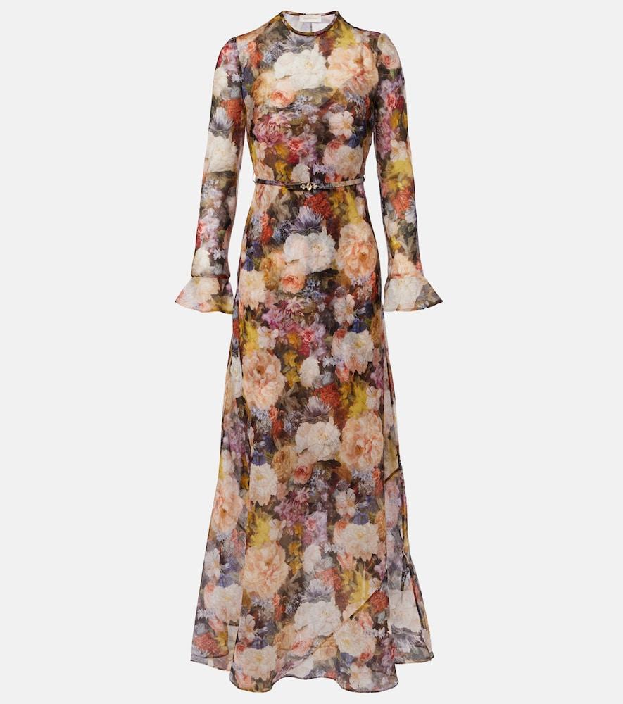 zimmermann alchemy belted floral maxi dress