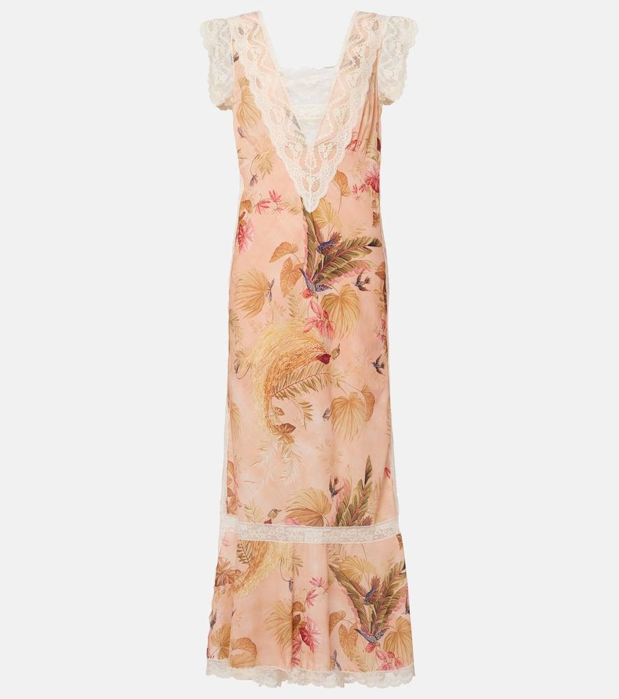 zimmermann ascension floral cotton midi dress