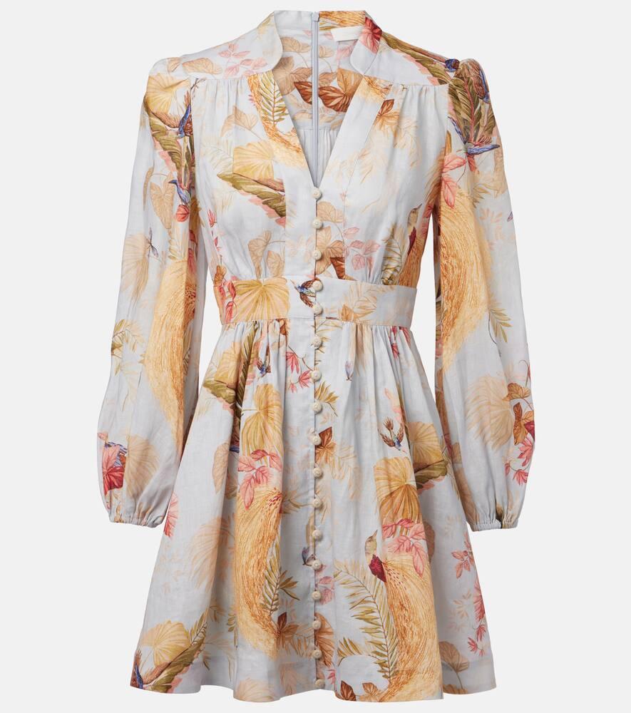 zimmermann ascension floral linen minidress