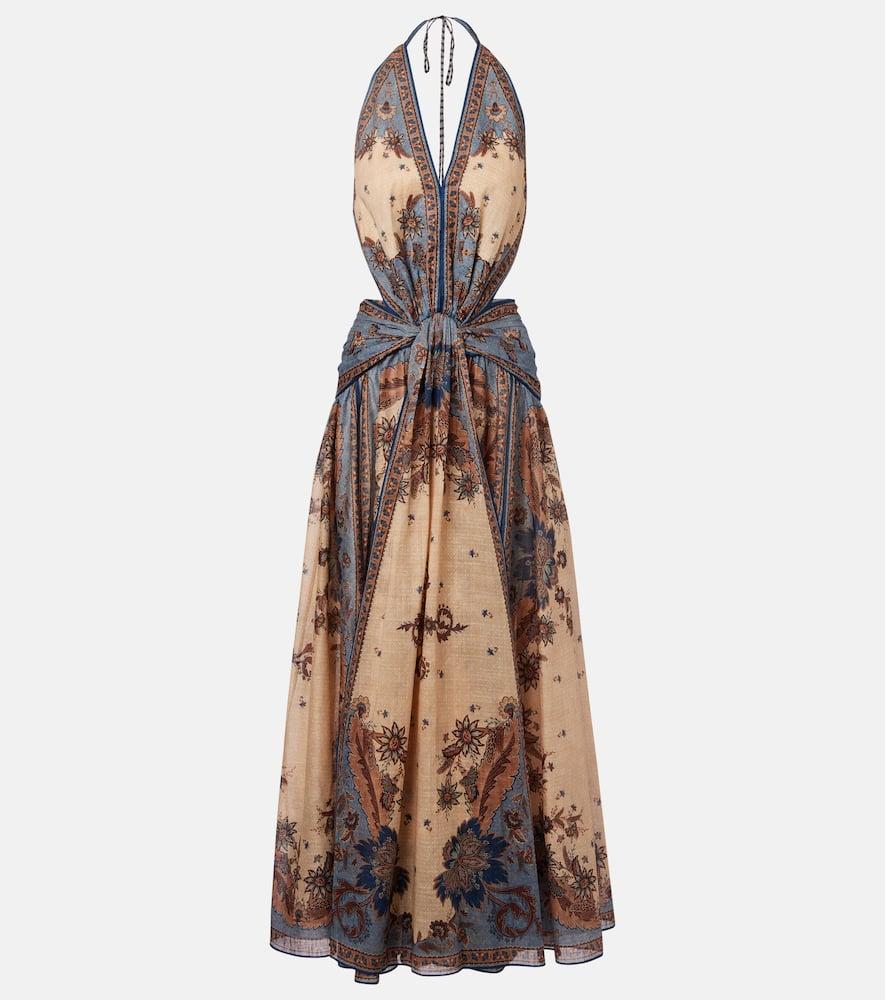 zimmermann ascension printed cotton maxi dress