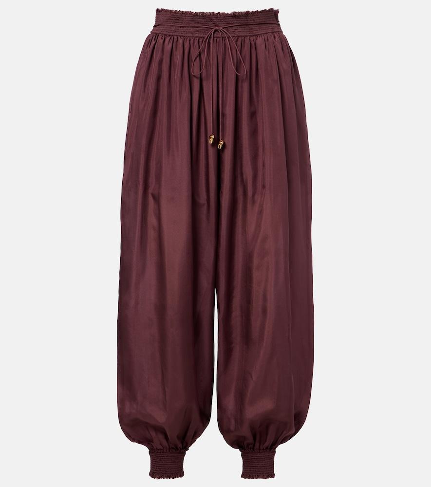 zimmermann aster silk habotai balloon pants