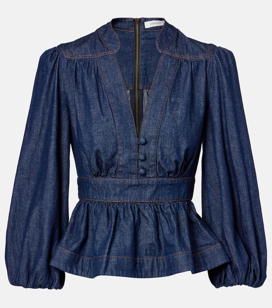 zimmermann awaken denim blouse