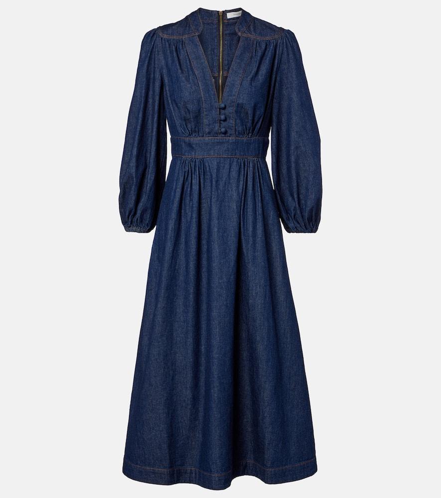 zimmermann awaken denim midi dress