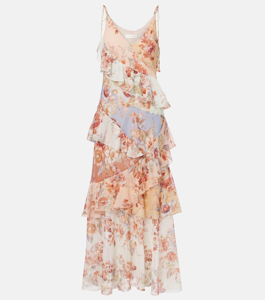 zimmermann awaken floral cotton and silk maxi dress