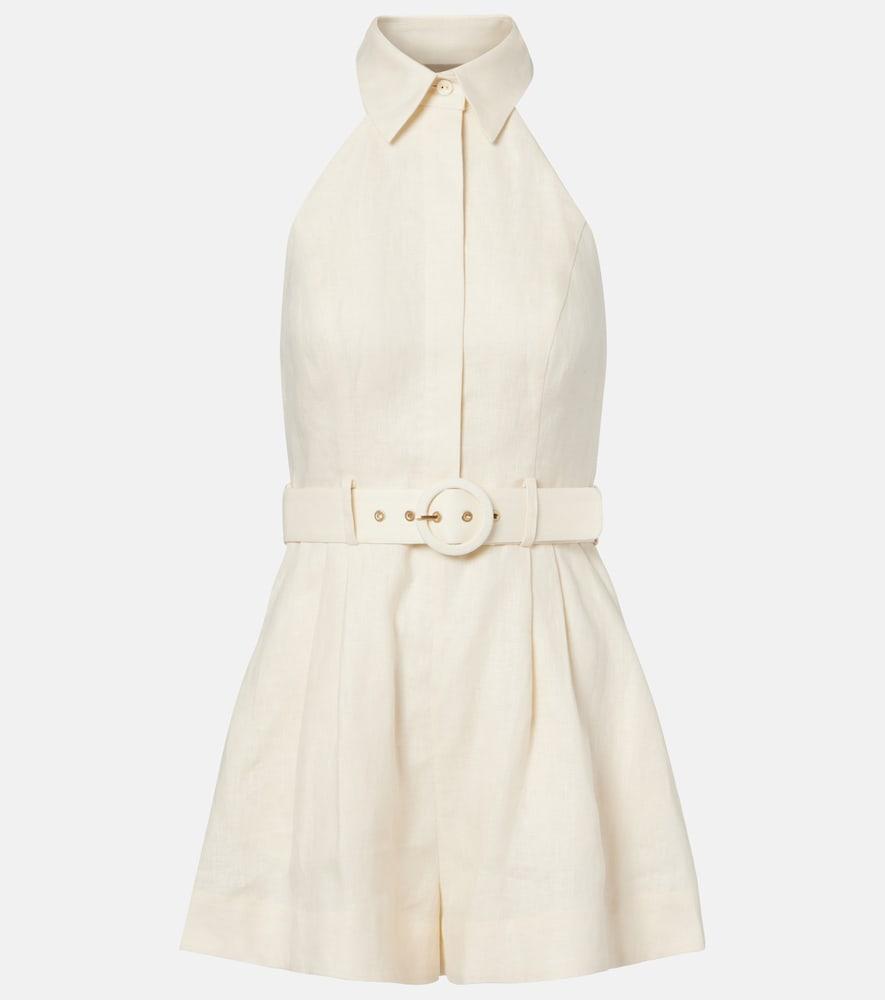 zimmermann awaken halterneck linen romper