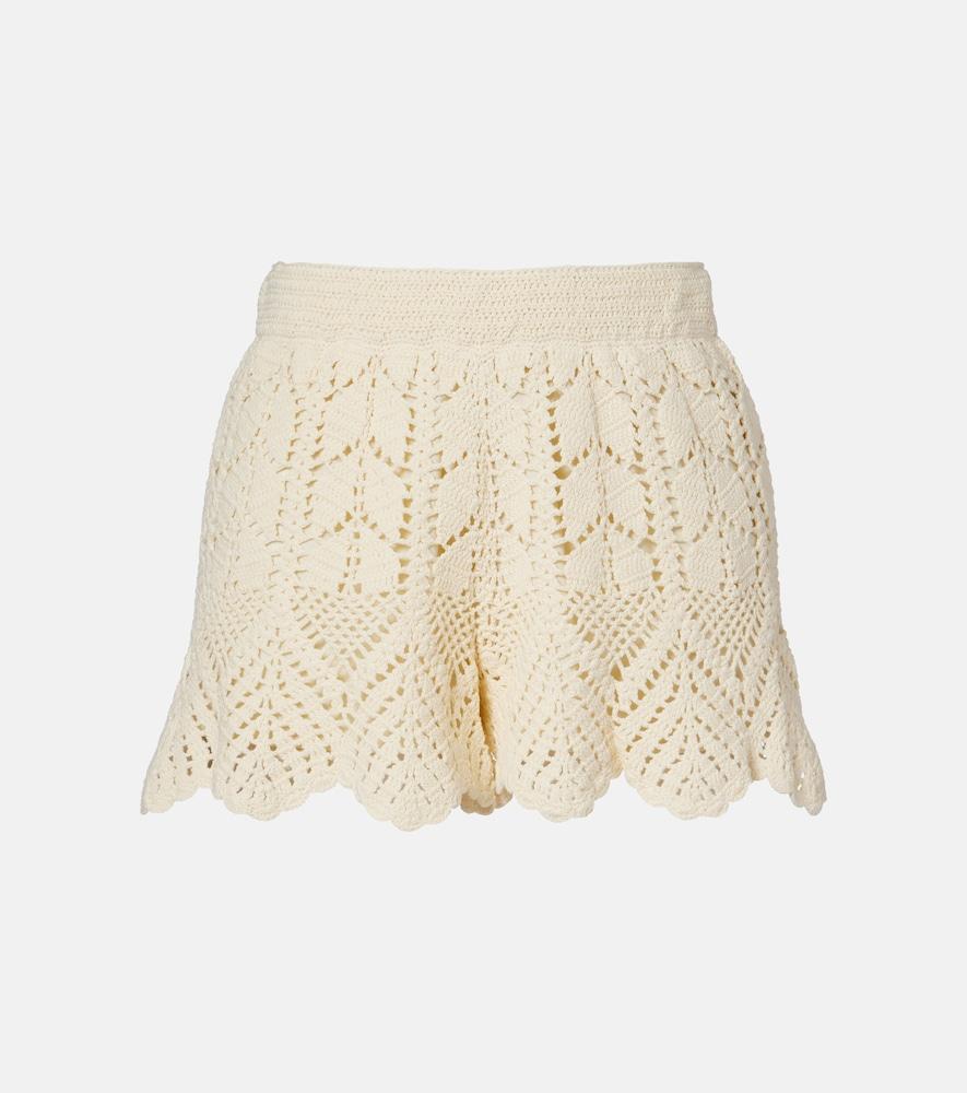 zimmermann awaken lace crochet shorts