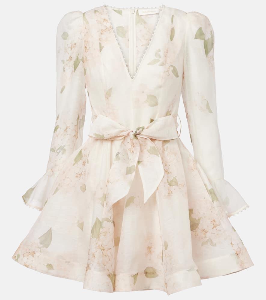 zimmermann balance linen and silk minidress