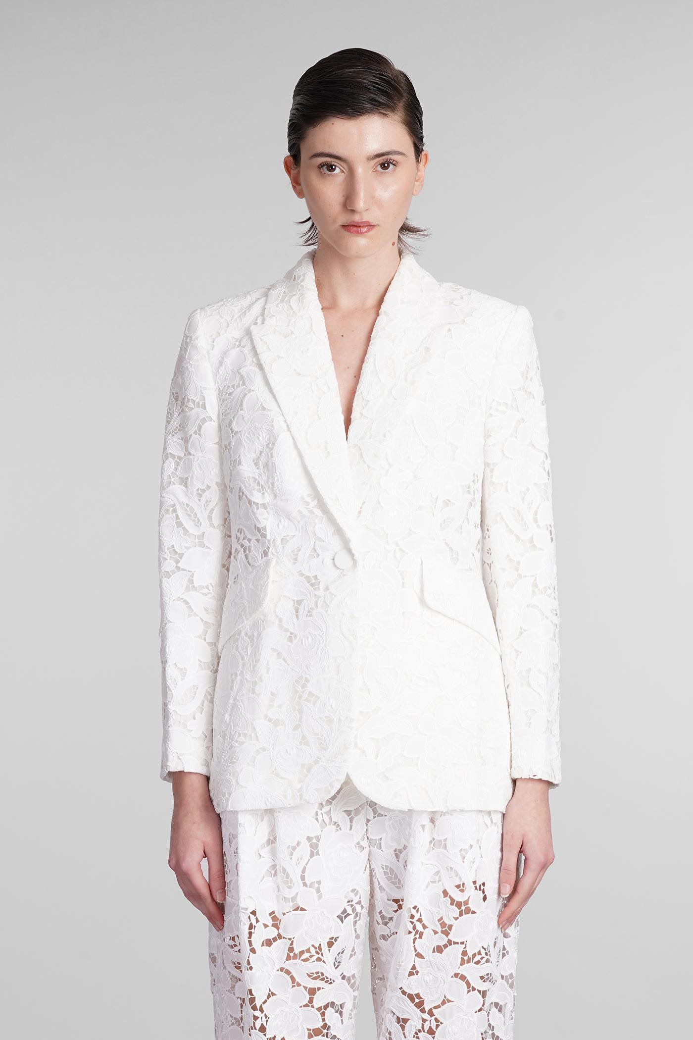 zimmermann blazer in white polyester