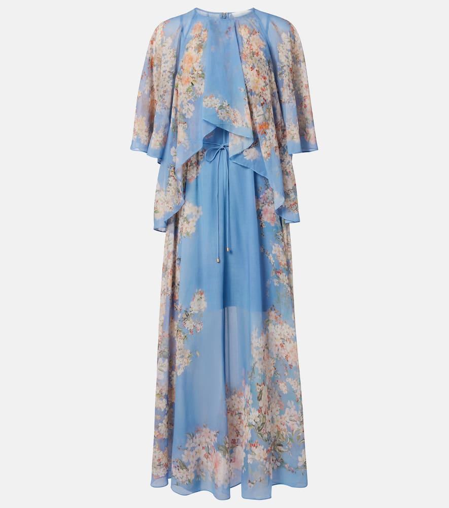 zimmermann cascadian cotton and silk georgette maxi dress