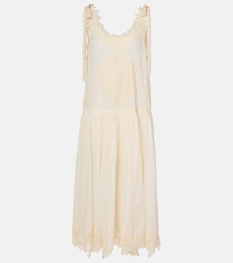 zimmermann cascadian cotton lace midi dress