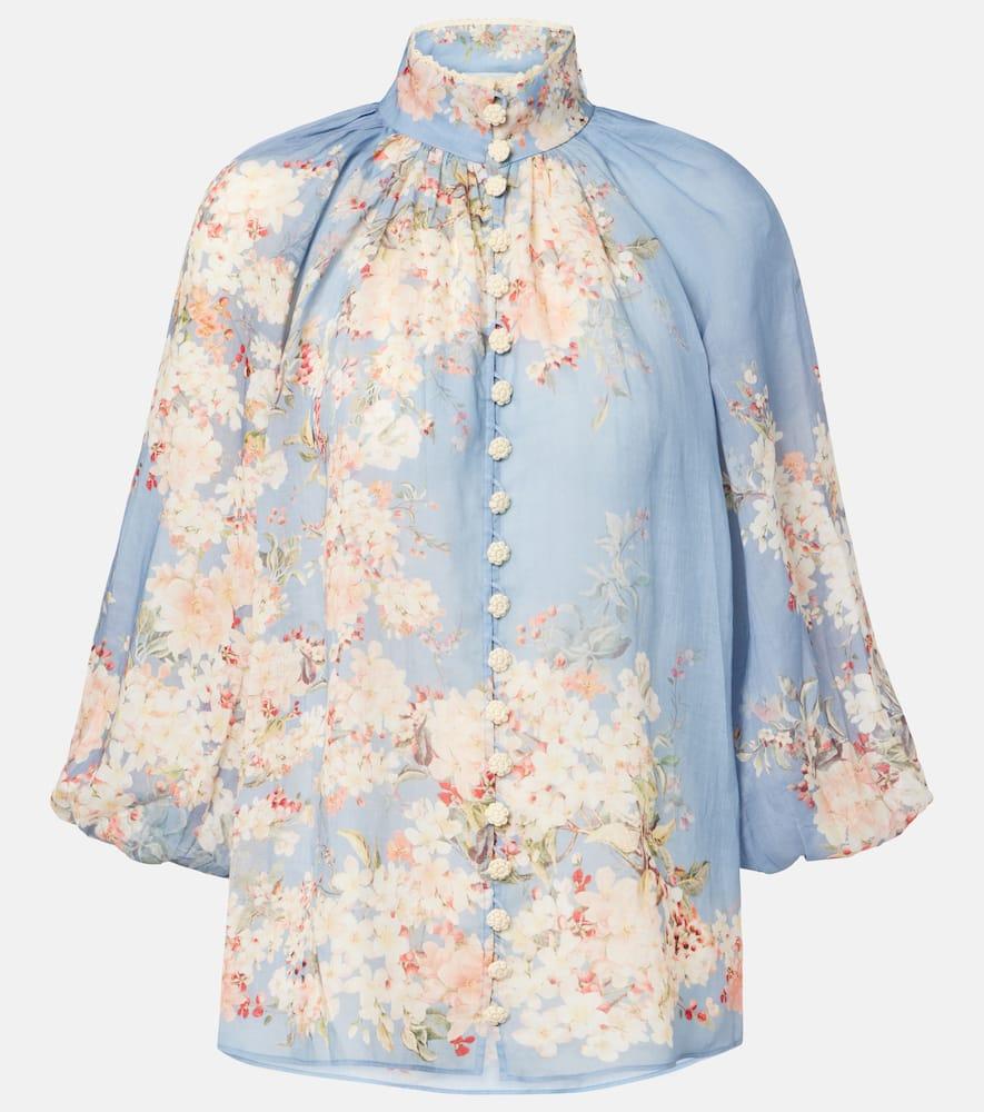 zimmermann cascadian floral ramie blouse