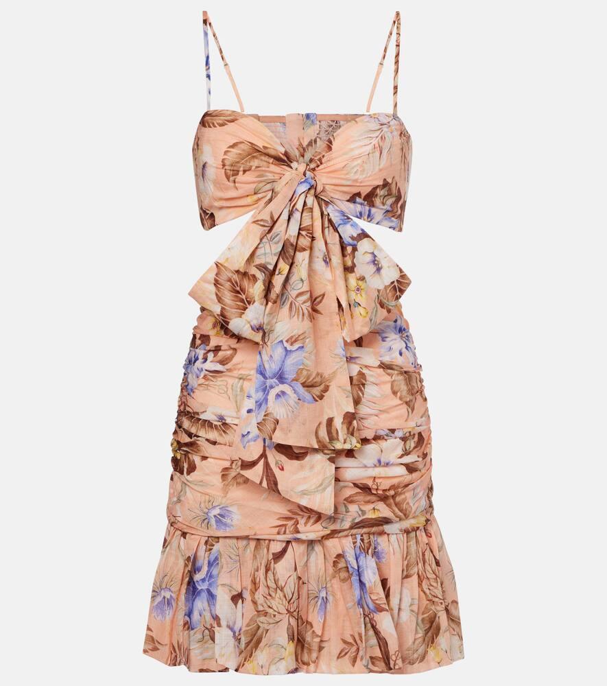 zimmermann coco floral cotton minidress