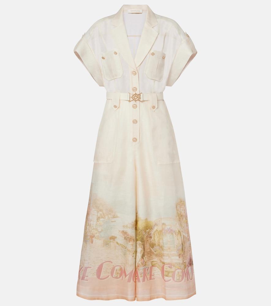 zimmermann como linen and silk jumpsuit