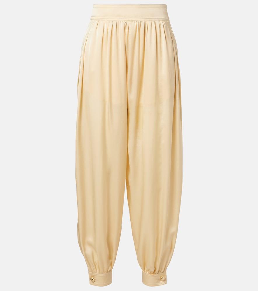 zimmermann como silk satin tapered pants