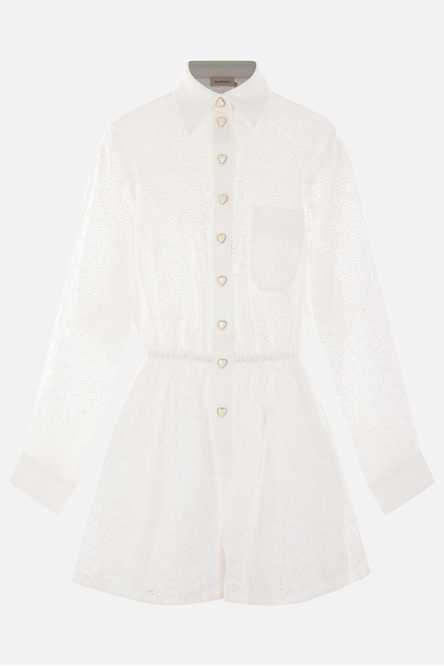 zimmermann crush embroidred playsuit