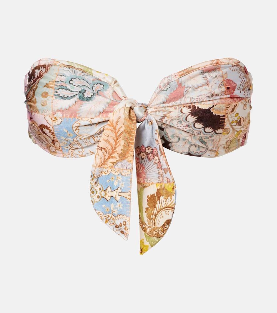 zimmermann daylight printed bikini top