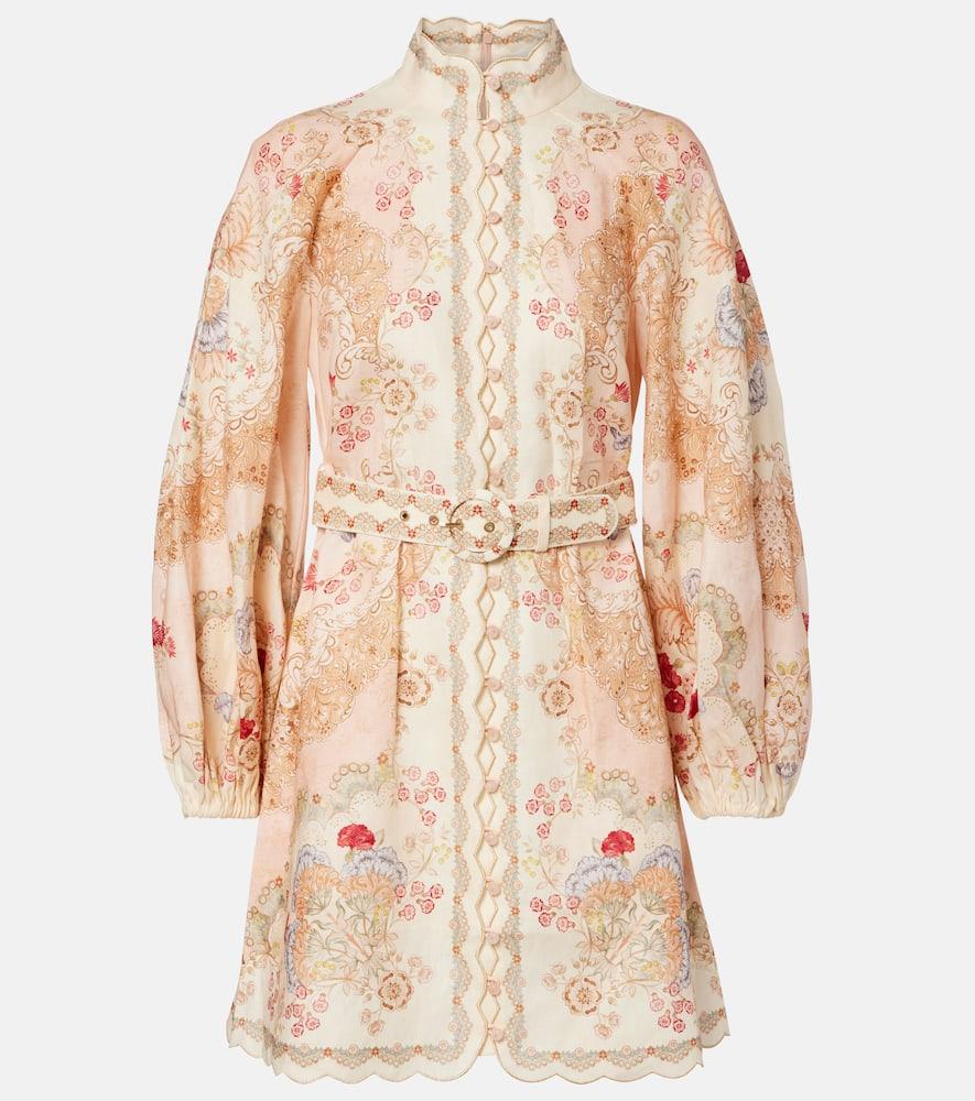 zimmermann daylight printed linen minidress
