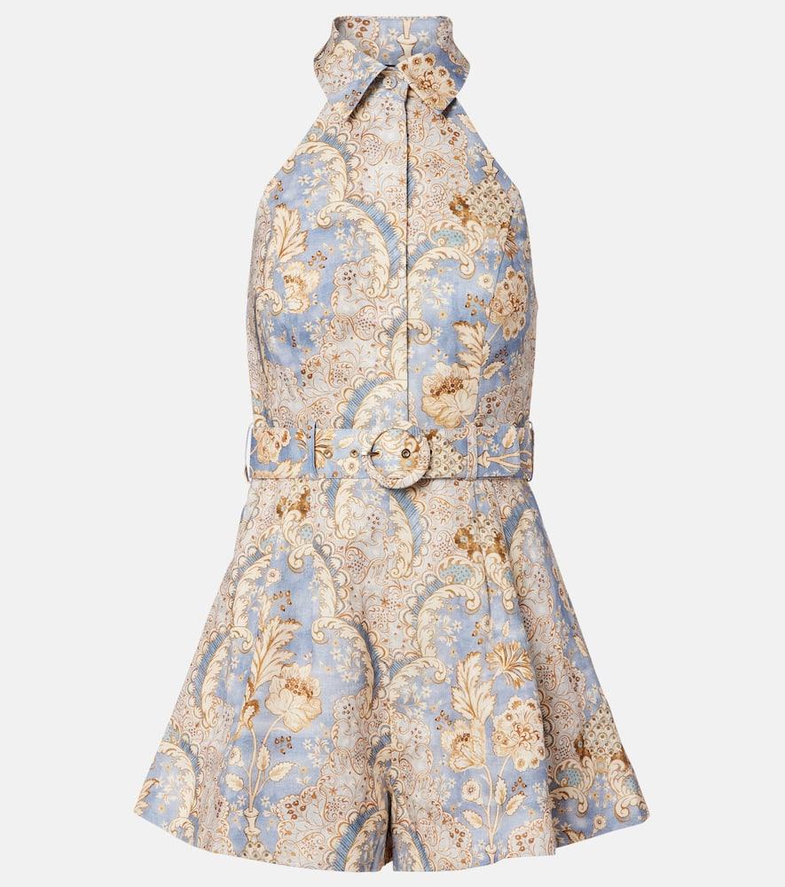 zimmermann daylight printed linen romper