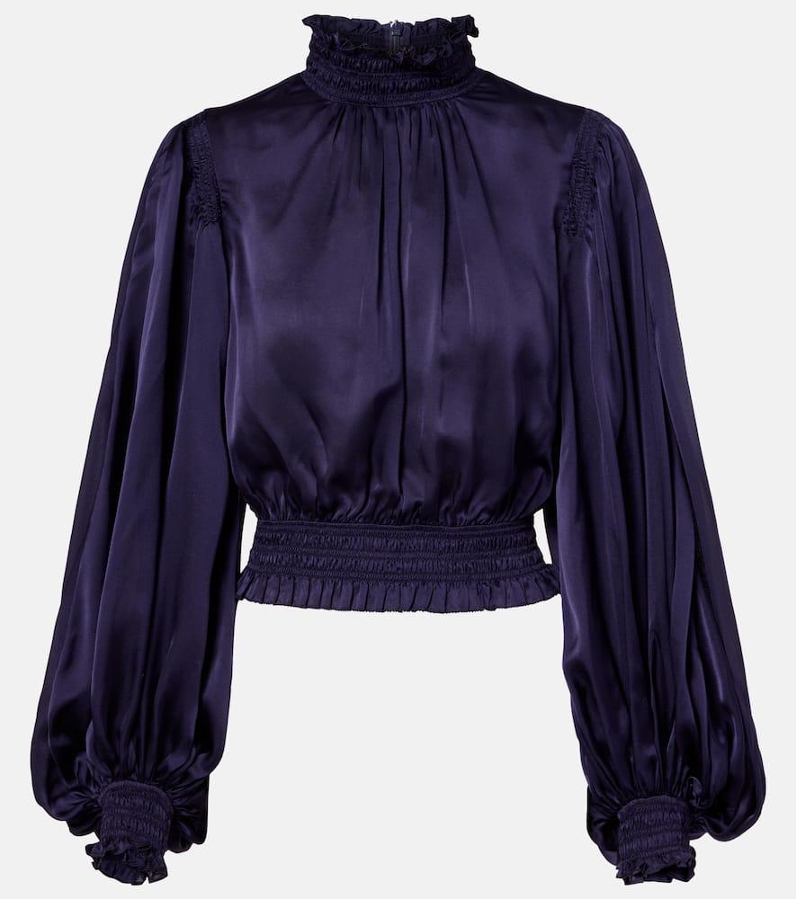 zimmermann dream shirred silk blouse