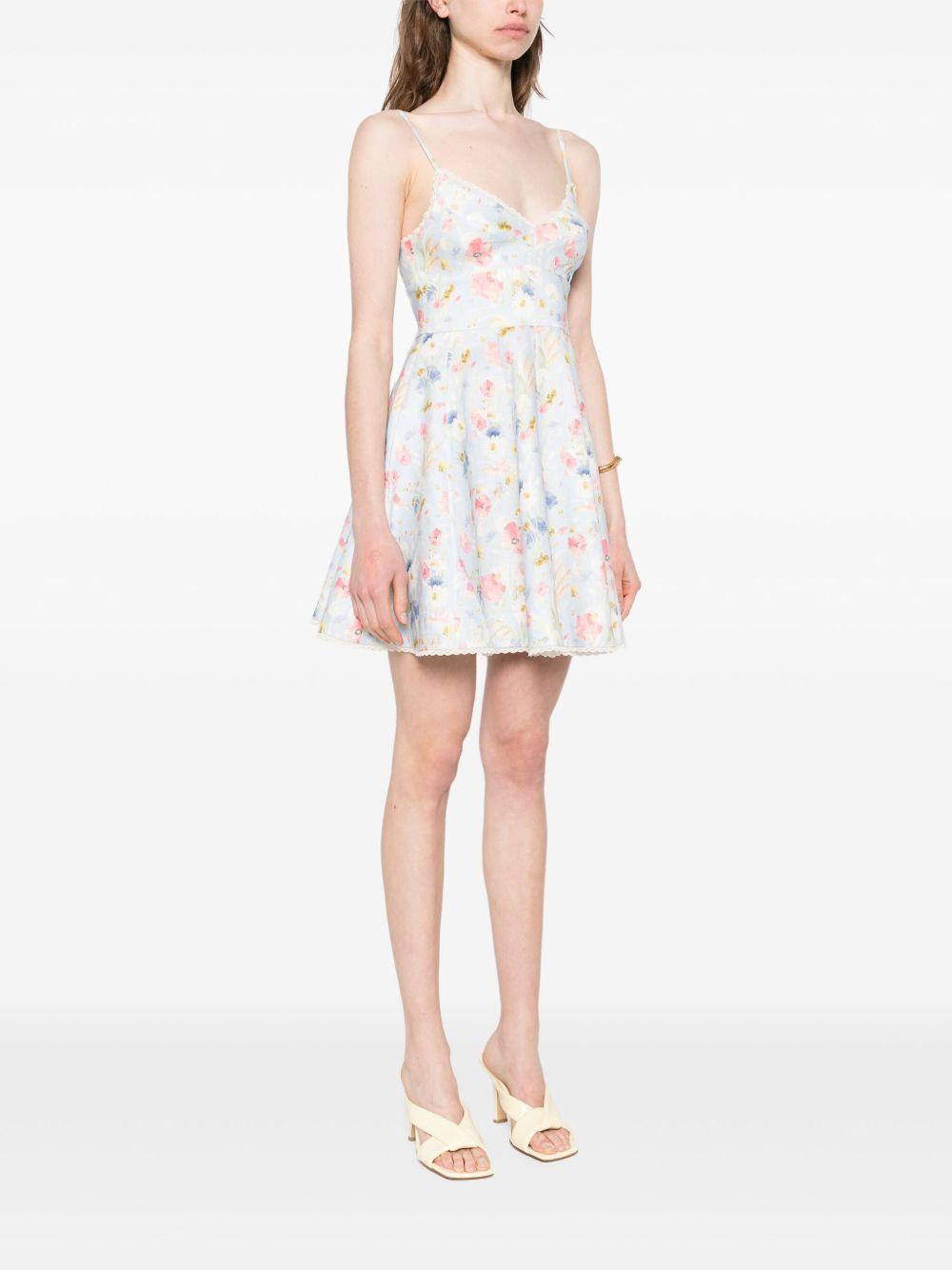 zimmermann dresses clear blue linen - women