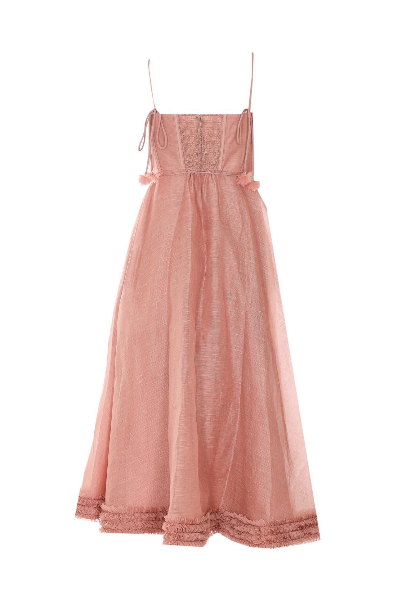 zimmermann dresses pink linen - women