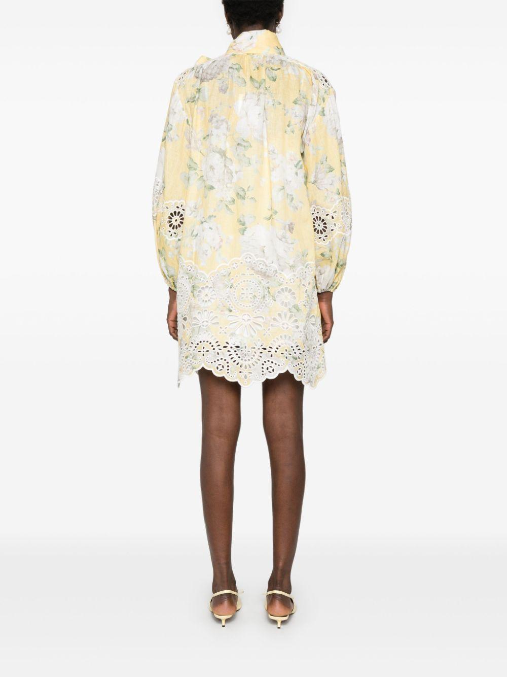 zimmermann dresses yellow linen - women